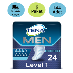 Tena Men Level 1 Super 3 Damla 24'lü 6 Paket Erkek Mesane Pedi - Tena