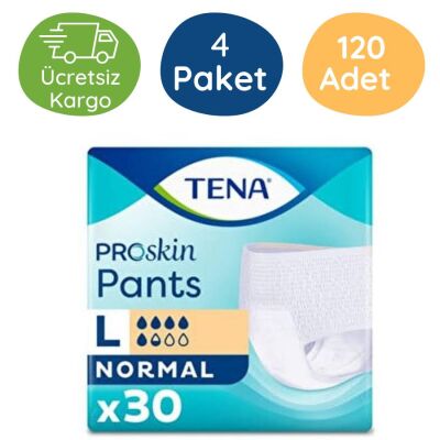 Tena Pants 5.5 Damla Büyük Boy (L) 30'lu 4 Paket Emici Külot - 1