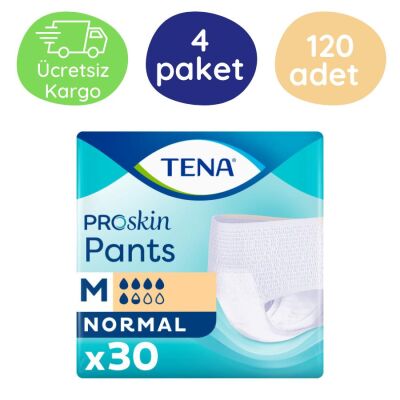 Tena Pants 5.5 Damla Orta Boy (M) 30'lu 4 Paket Emici Külot - 1