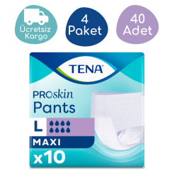 Tena Pants Maxi 8 Damla Emici Külot Maxi (L) 10lu (4 Paket) - Tena
