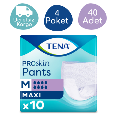 Tena Pants Maxi 8 Damla Emici Külot Maxi (M) 10lu (4 Paket) - 1