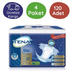 TENA Slip Premium 7 Damla Süper Night Orta Boy 120 Adet - Tena